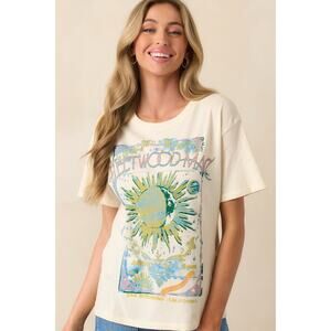 Daydreamer Fleetwood Mac Dreams Ivory Boyfriend T-Shirt XS Alternative 90’s ASO